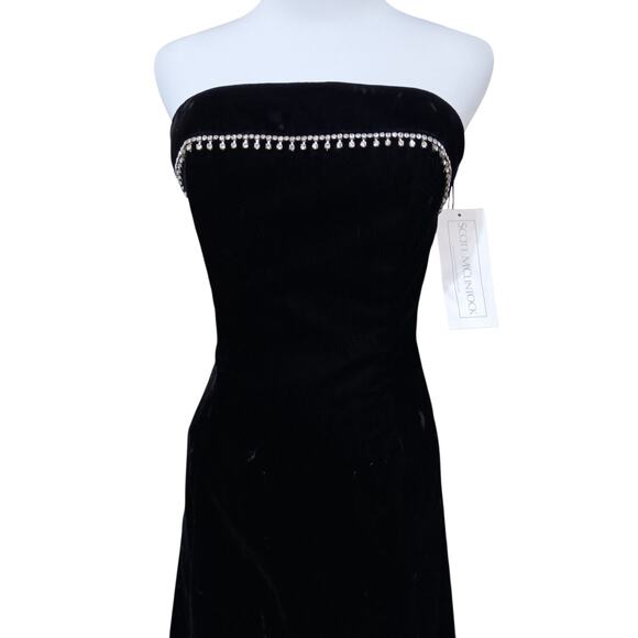 NEW Y2K SCOTT MCCLINTOCK Dress Crushed Velvet READ Small Formal Prom Vintage 00s - Picture 4 of 16